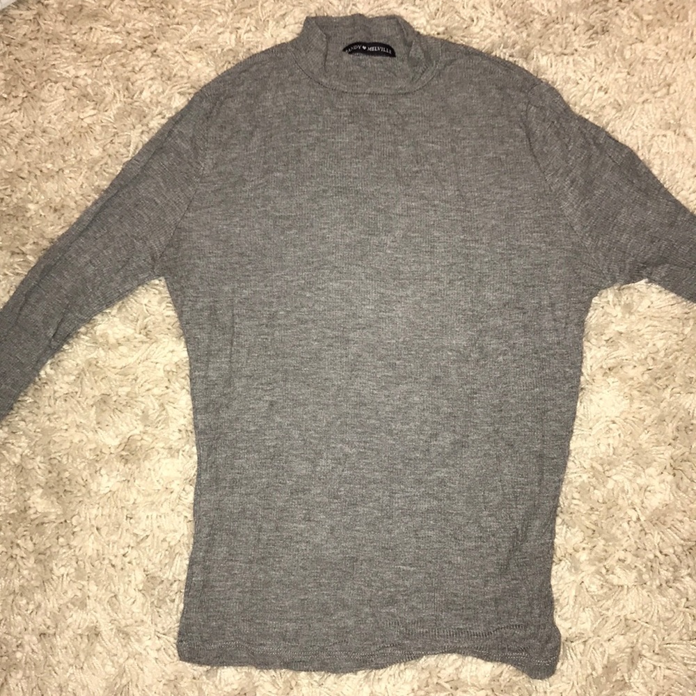 brandy Melville grey ribbed long sleeve